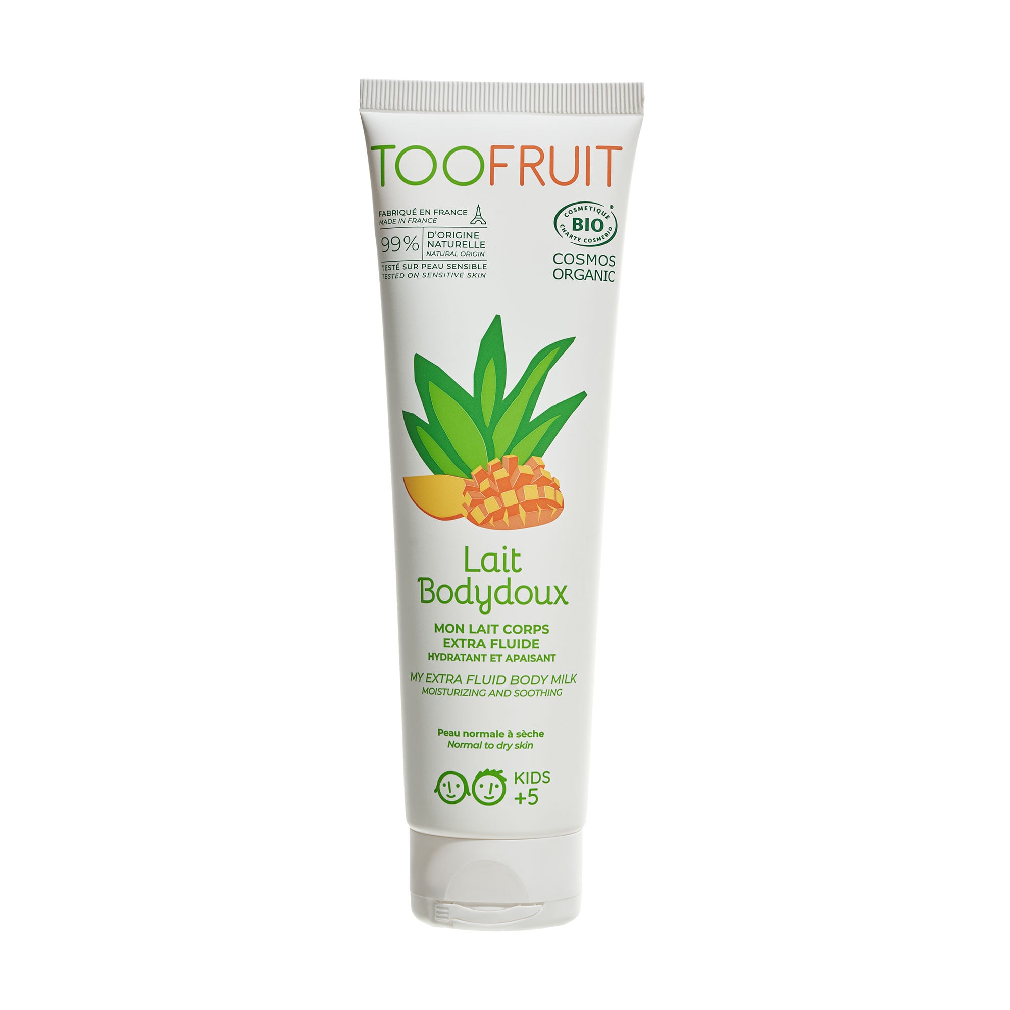 Дитяче молочко для тіла TOOFRUIT My Extra Fluid Body Milk Moisturizing And Soothing Манго-Алое вера, від 5 років, 150 мл